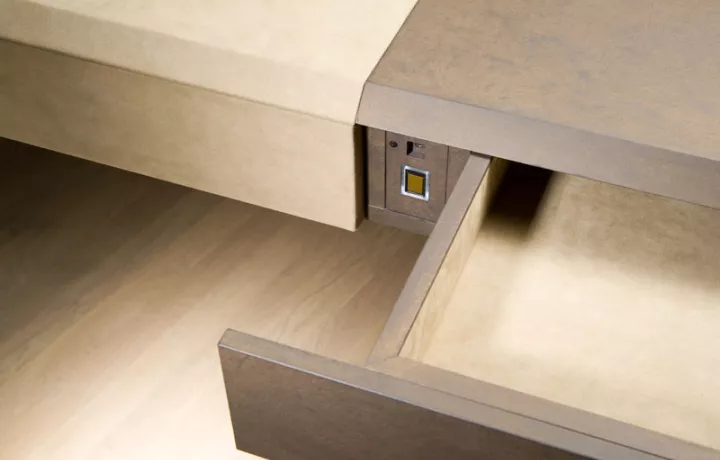 Executive desk with a fingerprint unlocking feature